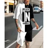 Herrespår sommar mode tracksuit herrar dräkt avslappnad strand shorts set 3d tryck kort ärm t shirt rund nackkläder 2 bit