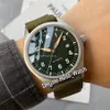 Nouveau pilote aviateur petit prince IW326801 IW326802 IW326803 montre automatique pour homme cadran vert bracelet en nylon vert montres Hello Watch 22893