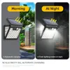 Luci solari da esterno 72 LED 3 modalità di illuminazione, luci di sicurezza con sensore di movimento solare, luci da parete impermeabili IP65 per luci da terrazza da giardino