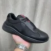 Men AmericaS Cup Xl Leather Sneakers High Quality Patent Flat Trainers Black Mesh Lace-up Casual Shoes Outdoor Runner hm0148