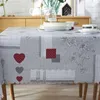 Tafelkleed Rood Little Love Familie Rechthoekig Oxford Doek Woonkamer Bruiloft Decoratie Eetkamer R230605