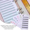 Gift Wrap 24 Sheets Budget Card Planner Consumption Cards Colorful Binder Clips Portable Inserts Paper Practical Colored Notecards
