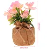 Dekorativa blommor konstgjorda krukväxter Diy Flower Bonsai Phalaenopsis faux orkidé realistiska falska