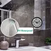 Horloges murales Mini ventouse horloge salle de bain Anti-buée étanche bricolage autocollants numériques silencieux pour la maison salon Offic R2O6