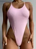 Kvinnors badkläder Extreme Mini Micro String Women Thong Swimwear One Piece Swimsuit Kvinnlig rygglös Monokini High Cut Bather Bathing Swim T230606