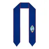Scarves Mezuniyet Sash Guam Flag 2 Eşarp Şal Safir Blue Star Stripe Bachelor Elbise Aksesuar Şeridi 180 14cm