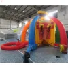 wholesale 5x3m (16.5x10ft) Free Ship Outdoor Activities Hot sale backyard inflatable 5 in 1 shooting throwing goal sport game world of sports carnival toys