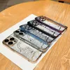 Protection d'objectif de caméra en verre chaud étui à motif d'horloge transparent pour iPhone 14 Pro 13 12 Pro Max Plus couverture arrière mate galvanisée