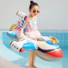 Inflatable Floats tubes Rooxin Airplane Infant Float Pool Swimming Ring Circle Baby Seat with Steering Wheel Summer Beach Party Toys 230605