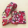 Bow Ties RBOCOMen's Floral Paisley Necktie Set 6cm Fashion Print Slim Cotton Tie Handkerchief Purple Wedding Pocket Square