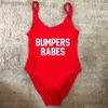 Kvinnors badkläder Bumlare Babes One Piece Swimsuit Kvinnor Badkläder Högskurna strandkläder Plus Size Baddräkt Sexig bodysuit Summer Swimming Suit T230606