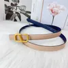 Fashion Classic Women Leather Belt Luxury Reversible Reversible Womens Dress Coat Accessories Slim midjebredd 2,0 cm berömd designer Casual Belt Högkvalitativ