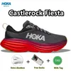 Hoka Bondi 8ランニングシューズHokas One Clifton 8 Black White Shock Assobing Road Bondi