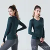 Femme à manches longues t-shirt sport Jogging hauts complets musculation Slim t-shirt athlétique serré rapidement Tech Fitness athlétique T-Shirts populaires