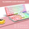 K610 61 touches Bluetooth clavier mécanique sans fil et filaire clavier de jeu d'ordinateur rétro-éclairé rvb remplaçable à chaud