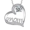 Hänge halsband diamanthjärta mamma halsband älskar mode smycken mor dag gåva kommer och sandiga släpp leverans hängen dhz7n
