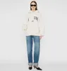 Bings Harvey kapüşonlu kazak kadın tasarımcısı gevşek polar sweatshirt moda hoodies moda kazak