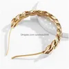 Headbands Ccb Chain Band Headband Simple Gold Hair Bands Hoop Clasp For Women Girls Fashion Jewelry Will And Sandy Drop Delivery Hair Dhvts