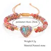 Bedelarmbanden 2023 Edge Heart-shaped Imperial Stone Bracelet Handgeweven Double Beaded Bag Retro Sieraden Accessoires