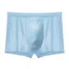 Underpants Sexy Ice Silk Underwear Large Size Thin Graphene Antibacterial Breathable Panties Quick Dry Mid Waist U Convex Sac Men Boxer C26