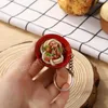 Creative Cartoon Simulated Noodle Soup Model Keychain for Women Girls Food Series Car Bag Accessories Nyckelring