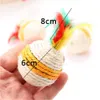 Ny 1 st Sisal Feather Cat Toy Solid Sisal Ball Interactive Toys for Cats Pet Ball Kitten Games Toys Cat Training Pet Products SJ0005