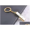 Keychains Lanyards Simation Gold Bars Brick Keychain Keyrings Key Rings Metal Blion Bag hänger Fashion Jewelry Christams Gift 17053 DHL6E