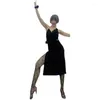 Stage Wear Women Latin Dance Performance Dress Sexy Sling Costumes Female Adult Rumba Competition Clothes DN14219
