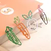 10pcs Carrot Paper Clips Metal Pos Tickets Notes Binder Clip Bookmark Stationery School Office Supply Escolar Papelaria Gift