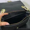 Klasik kadın tasarımcı lüks tek omuz çantası inci zinciri çanta çanta moda kıdemli siyah crossbody çanta