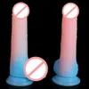 Oogverblindende Gelei Dildo's Hormonen Verleid Seksueel Opwinden Penis Gloeiend Lichtgevend Noctilucent Masturbator Anaal Plug Unisex Climax Seks Orgasme Toverstokjes Speelgoed