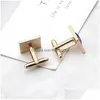 Cuff Links Gold Crystal Men Square Zircon Formal Business Shirt Cufflinks Button Fashion Jewelry Will And Sandy Drop Delivery Tie Cla Dhodu