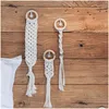 Other Home Decor Decoration Rame Hand Knitted Bedside Tapestry Pendant Wall Hanging Tassel Woven Hanger Drop Delivery Garden Dh4Zq