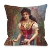 枕ヨーロッパの有名な若い女の子の女性の美しさの肖像画は、ソファ装飾のための装飾的な枕をカバーしています