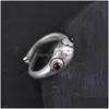 Band Ringen Metalen Kikker Ring Neutrale Persoonlijkheid Creatief Schattig Dier Rode Granaat Open Verstelbare Vinger Sieraden Party Lover Gift Drop D Dhsj4