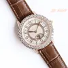 GF Lady watch size 36mm with Cal.898A /1 automatic movement Motherof pearl dial Swarovski diamond ring sapphire glass mirror designer watches