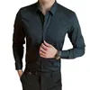 Chemises décontractées pour hommes Colorfast Trendy Plus Size Chemise de printemps Wash-and-wear Patte de boutonnage Vêtements pour hommes