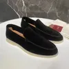 المصمم لورو بيانا مع مربع أحذية loafer للرجال أحذية رياضية للأزياء