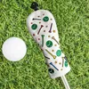 Другие продукты для гольфа 4pcs Set Head Covers Pu Leather Club Kutter для водителя Fairway Wood Hybrid Accessories 230606