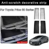 Nuovo protezione del pedale del piede per la piastra del tronco posteriore da 2 pezzi per Toyota Prius 60 Series 2023 2024 argento spazzolato nero