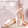 Flat Shoes Professional Ballet Pointe Shoes Girls Ladies Ribbon Ballet Shoes Performance The Practive Dance Shoes с лентами 230605