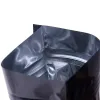 Svart platt värmtätning Packing Puches väskor mylar aluminium folie pack påse för nötter torra matar godis 12*20 cm enkel
