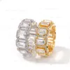 Cluster Rings Hip Hop Filled Iced Out Anel Bling Zircônia Cúbica Diamante Para Mulheres Homens Hiphop Moda Jóias Finas Drop Delivery Dhv9C