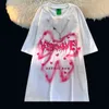 女性用TシャツY2K服Tシャツ韓国ファッションアメリカンレトロフライドストリート女性サマーサマー学生インサラジュクルーズカップル衣装半分230606