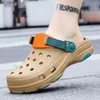 夏のプラットフォームメンサンダル2023新規到着Khaki Mens Beach Sandal Comfort軽量男性カジュアルサンダルSandalias Hombre L230518