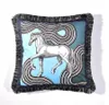 Top Luxury Horse Printed Luxury Cushion Cover Home Decor Tassel Pillowcase for Sofa Chair Living Room Body Bedroom Plaid Pillow Chucky