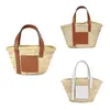 Straw weave bag anagram a5 the tote Fold Beach Bag Luxury womens mens Clutch bag fashion Designer Shoulder bags Cross Body Shopper Brown bucket pochette handbags