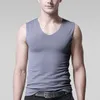 Mannen Ijs Zijde Naadloze Tank Tops Ondergoed Heren Hemd Mannelijke Bodyshaper Worstelen Fitness Mesh Ademend Singletss