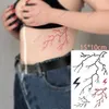 Tatouages temporaires Autocollant De Tatouage Imperméable Noir Conception Abstraite Chinois Eau et Encre Faux Tatto Flash Tatoo Body Art pour Femmes Hommes 230606