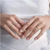 Bandringe Mode Kubikzircon Ewigkeit Stapeln Fingerring Für Frauen Runde Cz Diamant Kristall Party Braut Schmuck Geschenk Dr Dhgwo